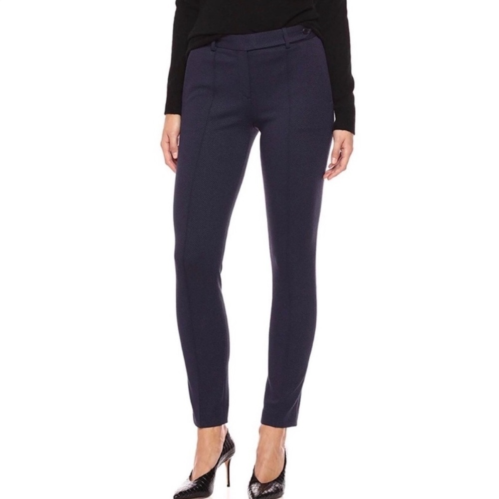Theory pintuck pant in knit twill navy